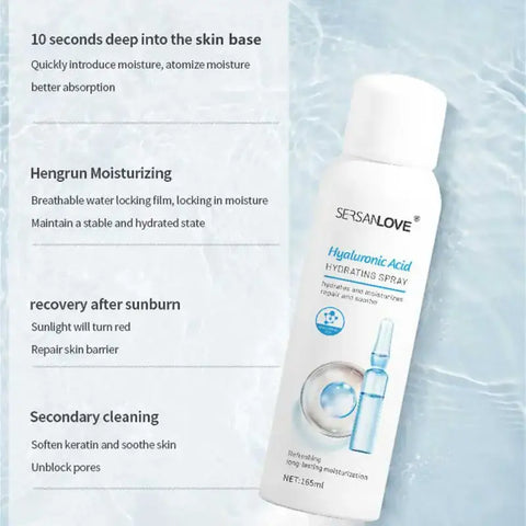 Espray de tóner hidratante Facial de ácido hialurónico, 165ml, sensibilidad antiroja, Control de aceite, encoge los poros, calmante, productos para el cuidado de la piel