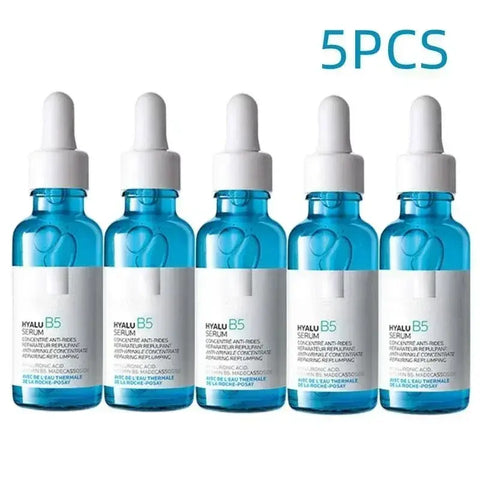 Roche Posay 5 piezas Hyalu B5, suero facial/crema/protector solar serie antienvejecimiento, reparación, cuidado de la piel, tratamiento del acné, hidratante brillante