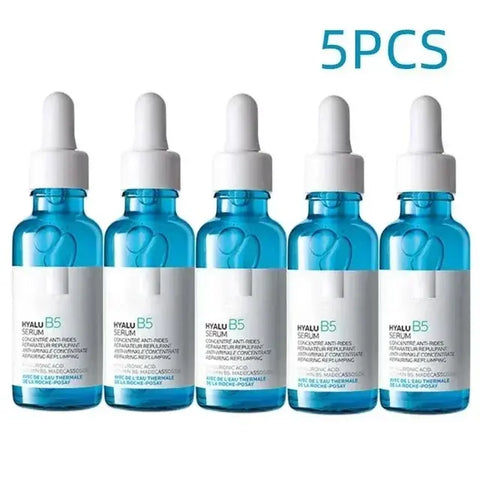 Roche Posay 5 piezas Hyalu B5, suero facial/crema/protector solar serie antienvejecimiento, reparación, cuidado de la piel, tratamiento del acné, hidratante brillante